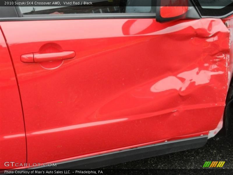 Vivid Red / Black 2010 Suzuki SX4 Crossover AWD