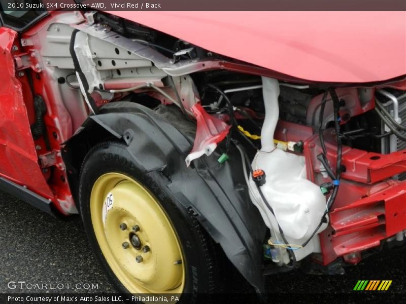 Vivid Red / Black 2010 Suzuki SX4 Crossover AWD