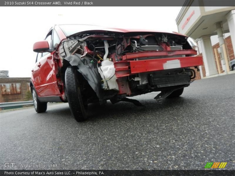 Vivid Red / Black 2010 Suzuki SX4 Crossover AWD