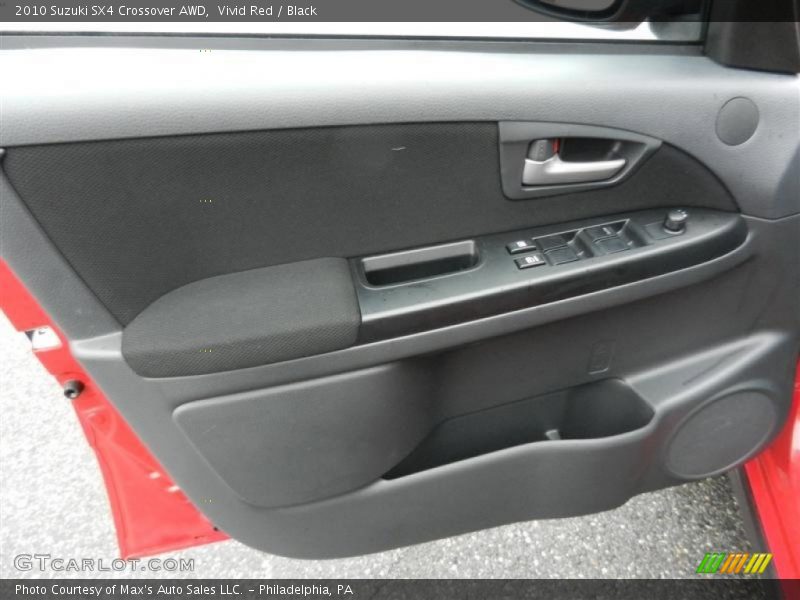 Vivid Red / Black 2010 Suzuki SX4 Crossover AWD