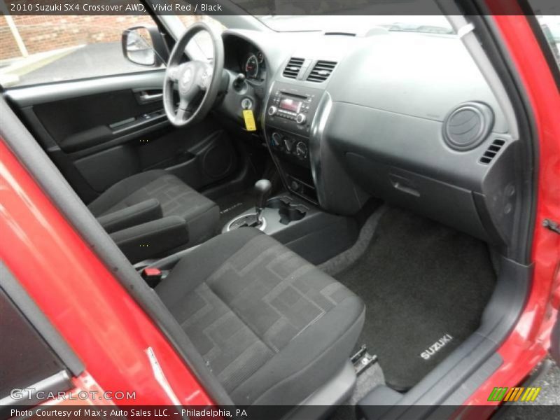 Vivid Red / Black 2010 Suzuki SX4 Crossover AWD