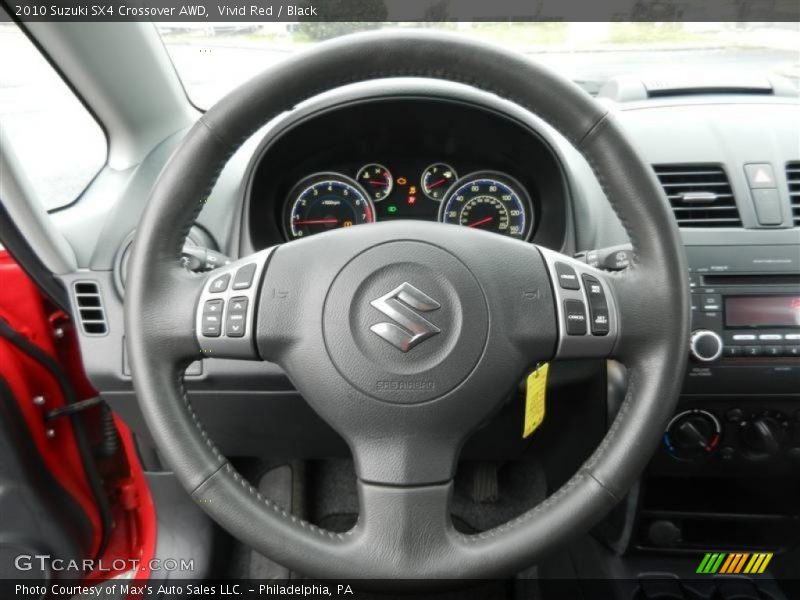 Vivid Red / Black 2010 Suzuki SX4 Crossover AWD