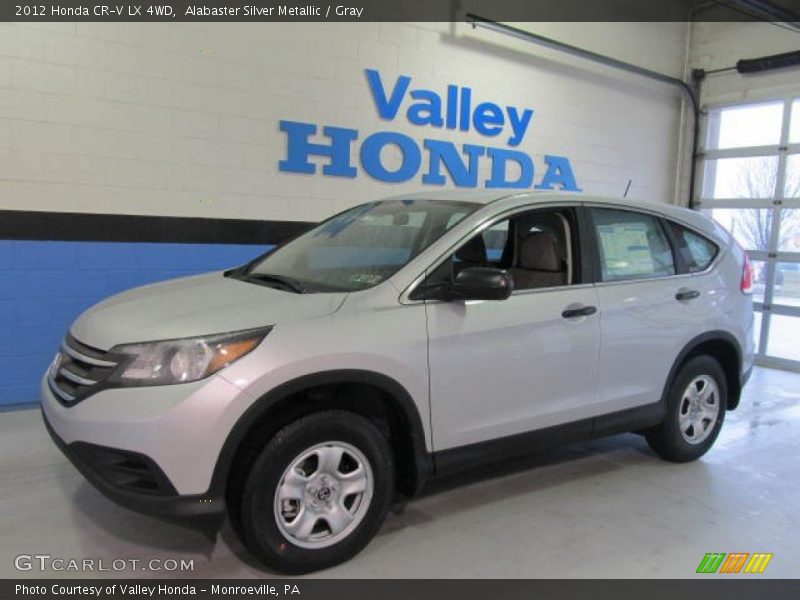 Alabaster Silver Metallic / Gray 2012 Honda CR-V LX 4WD