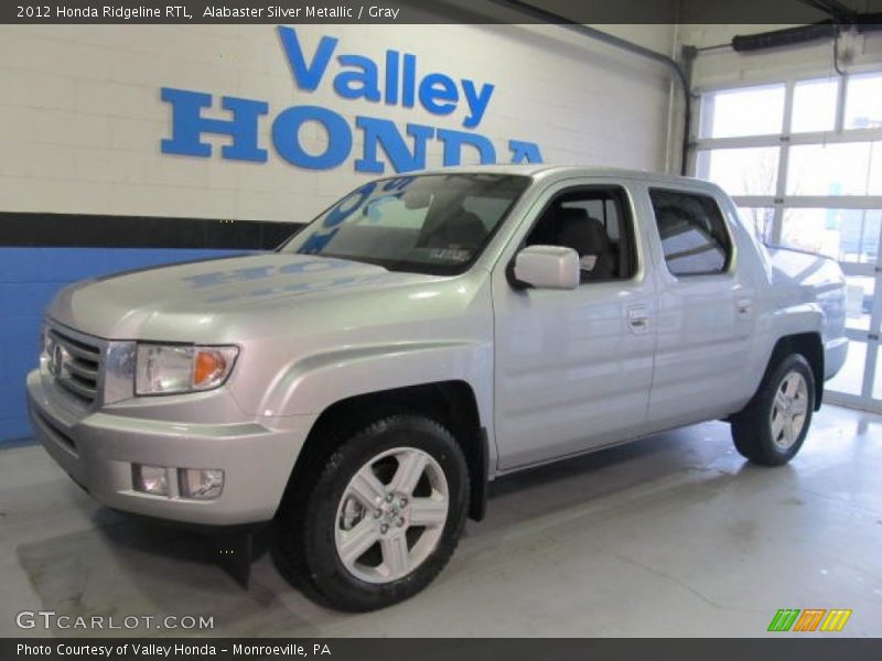 Alabaster Silver Metallic / Gray 2012 Honda Ridgeline RTL