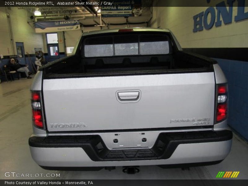 Alabaster Silver Metallic / Gray 2012 Honda Ridgeline RTL
