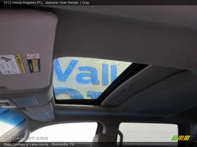 Alabaster Silver Metallic / Gray 2012 Honda Ridgeline RTL