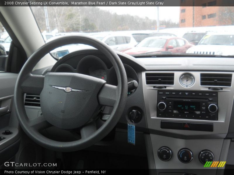 Marathon Blue Pearl / Dark Slate Gray/Light Slate Gray 2008 Chrysler Sebring LX Convertible