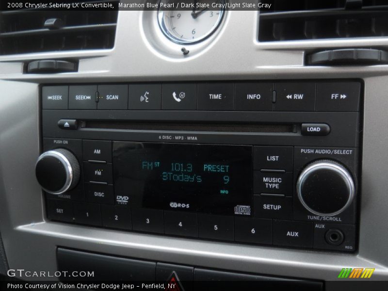 Marathon Blue Pearl / Dark Slate Gray/Light Slate Gray 2008 Chrysler Sebring LX Convertible