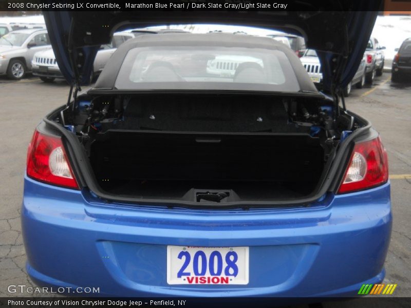 Marathon Blue Pearl / Dark Slate Gray/Light Slate Gray 2008 Chrysler Sebring LX Convertible
