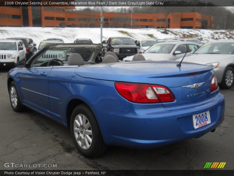 Marathon Blue Pearl / Dark Slate Gray/Light Slate Gray 2008 Chrysler Sebring LX Convertible