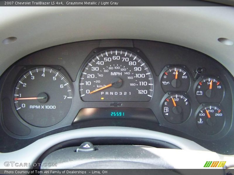 Graystone Metallic / Light Gray 2007 Chevrolet TrailBlazer LS 4x4