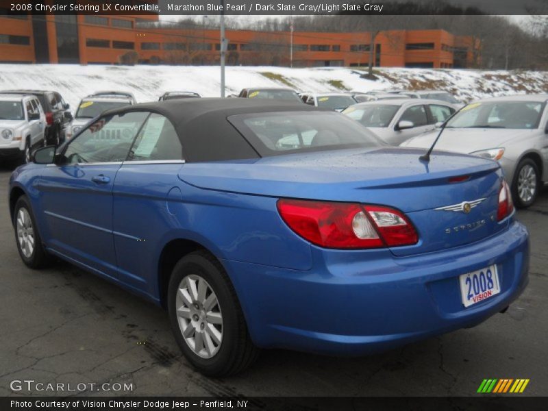 Marathon Blue Pearl / Dark Slate Gray/Light Slate Gray 2008 Chrysler Sebring LX Convertible