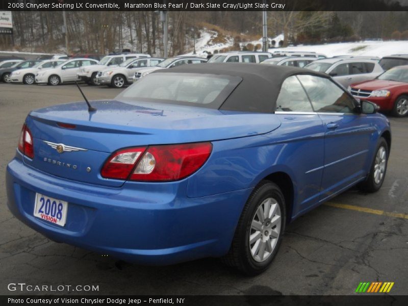 Marathon Blue Pearl / Dark Slate Gray/Light Slate Gray 2008 Chrysler Sebring LX Convertible