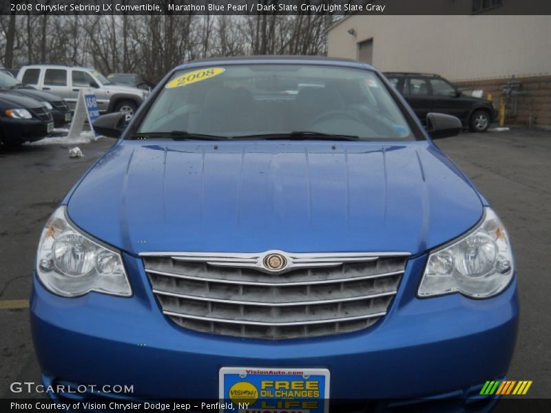 Marathon Blue Pearl / Dark Slate Gray/Light Slate Gray 2008 Chrysler Sebring LX Convertible