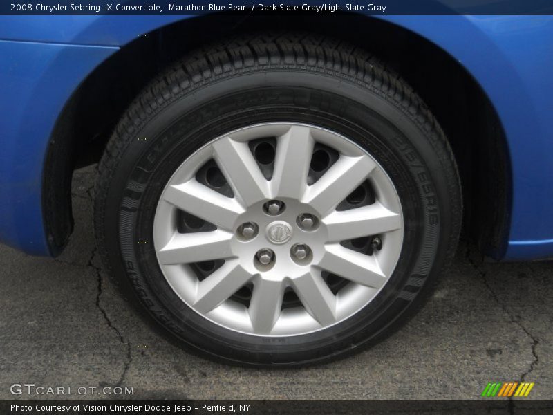 Marathon Blue Pearl / Dark Slate Gray/Light Slate Gray 2008 Chrysler Sebring LX Convertible