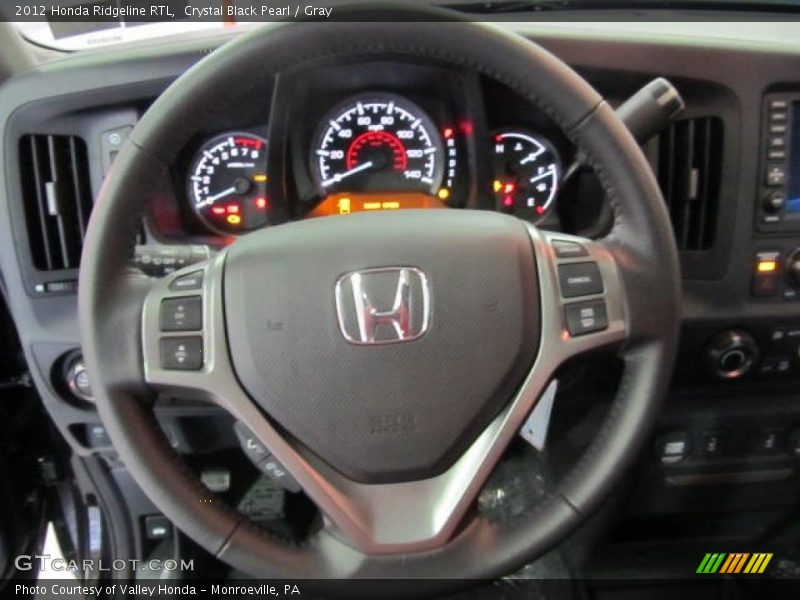 Crystal Black Pearl / Gray 2012 Honda Ridgeline RTL