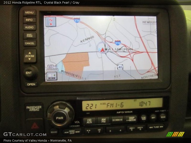 Crystal Black Pearl / Gray 2012 Honda Ridgeline RTL