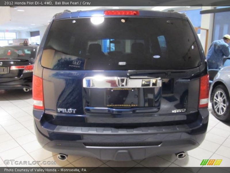 Bali Blue Pearl / Gray 2012 Honda Pilot EX-L 4WD