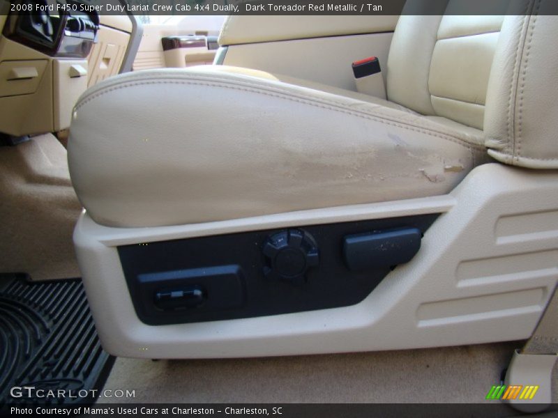 Dark Toreador Red Metallic / Tan 2008 Ford F450 Super Duty Lariat Crew Cab 4x4 Dually