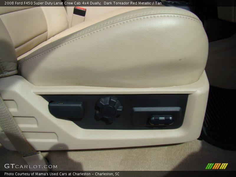 Dark Toreador Red Metallic / Tan 2008 Ford F450 Super Duty Lariat Crew Cab 4x4 Dually