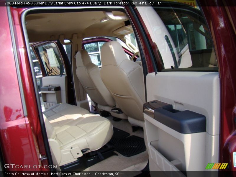 Dark Toreador Red Metallic / Tan 2008 Ford F450 Super Duty Lariat Crew Cab 4x4 Dually