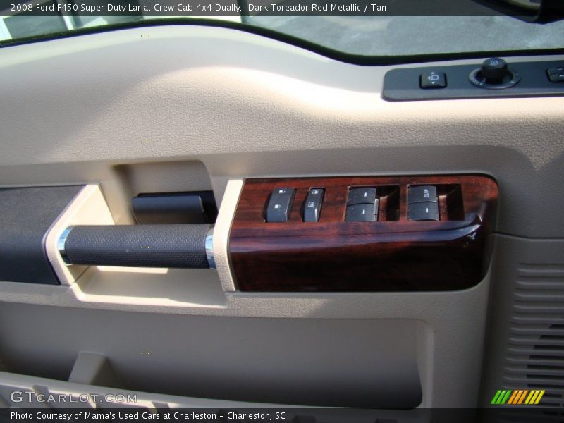 Dark Toreador Red Metallic / Tan 2008 Ford F450 Super Duty Lariat Crew Cab 4x4 Dually