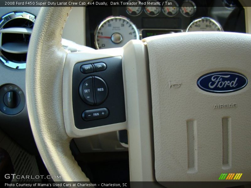 Dark Toreador Red Metallic / Tan 2008 Ford F450 Super Duty Lariat Crew Cab 4x4 Dually