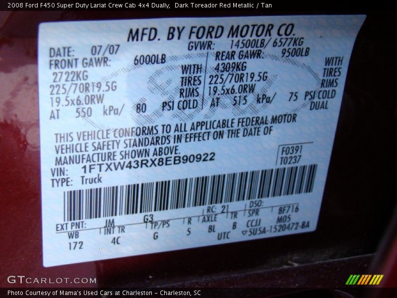 JM - 2008 Ford F450 Super Duty Lariat Crew Cab 4x4 Dually