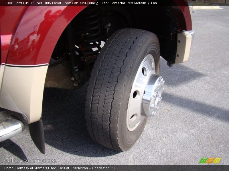 Dark Toreador Red Metallic / Tan 2008 Ford F450 Super Duty Lariat Crew Cab 4x4 Dually