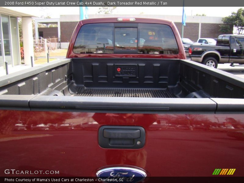 Dark Toreador Red Metallic / Tan 2008 Ford F450 Super Duty Lariat Crew Cab 4x4 Dually