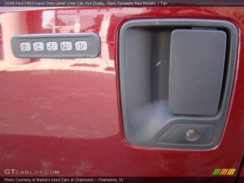 Dark Toreador Red Metallic / Tan 2008 Ford F450 Super Duty Lariat Crew Cab 4x4 Dually