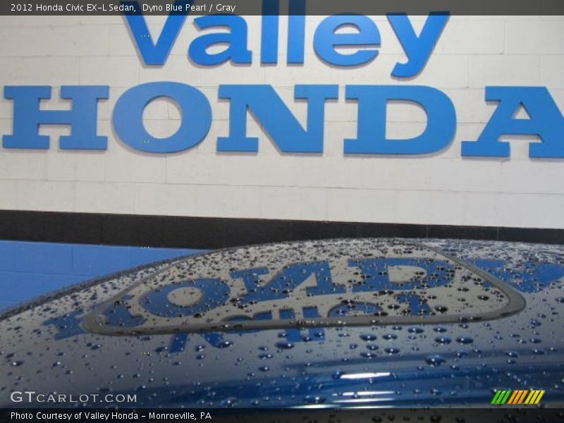 Dyno Blue Pearl / Gray 2012 Honda Civic EX-L Sedan