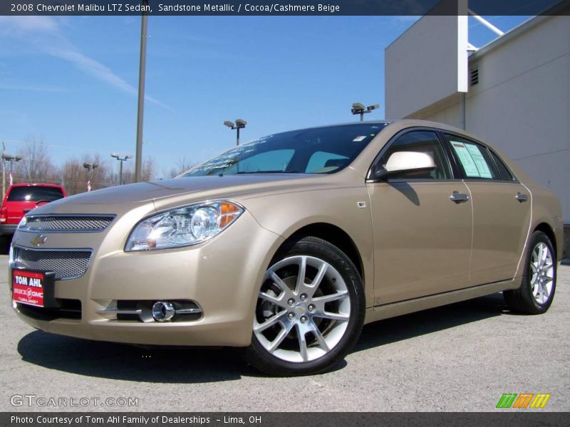 Sandstone Metallic / Cocoa/Cashmere Beige 2008 Chevrolet Malibu LTZ Sedan