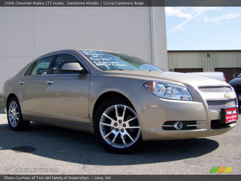 Sandstone Metallic / Cocoa/Cashmere Beige 2008 Chevrolet Malibu LTZ Sedan