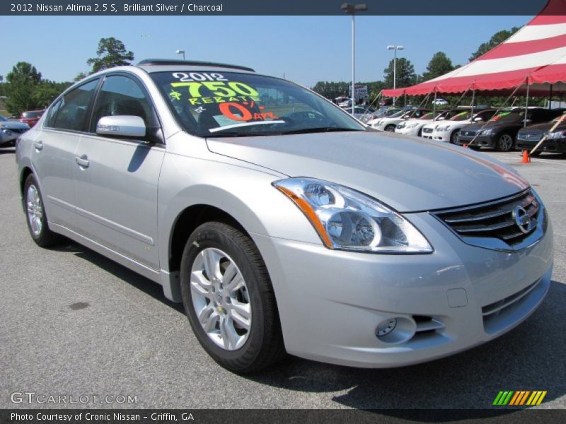 Brilliant Silver / Charcoal 2012 Nissan Altima 2.5 S