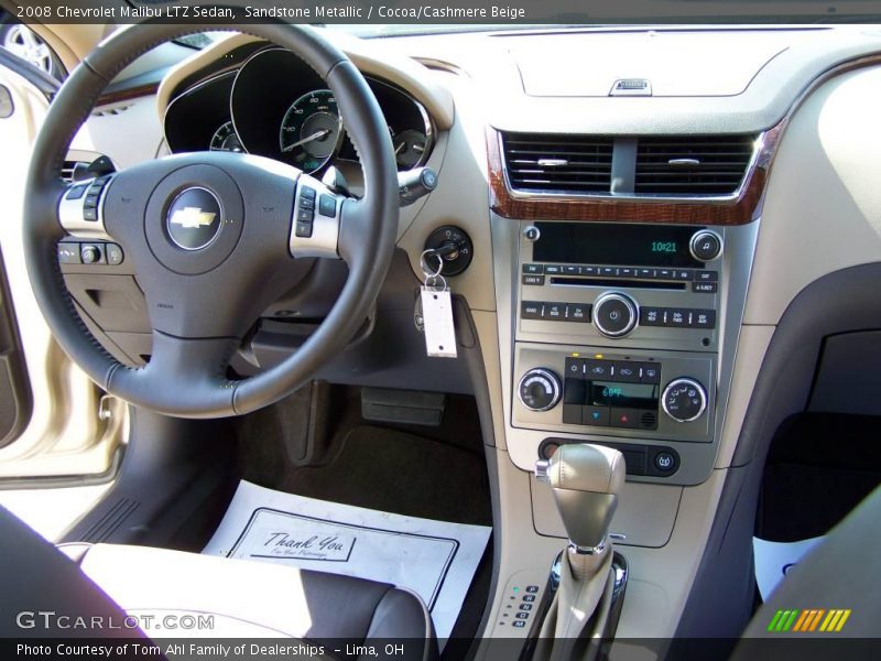 Sandstone Metallic / Cocoa/Cashmere Beige 2008 Chevrolet Malibu LTZ Sedan