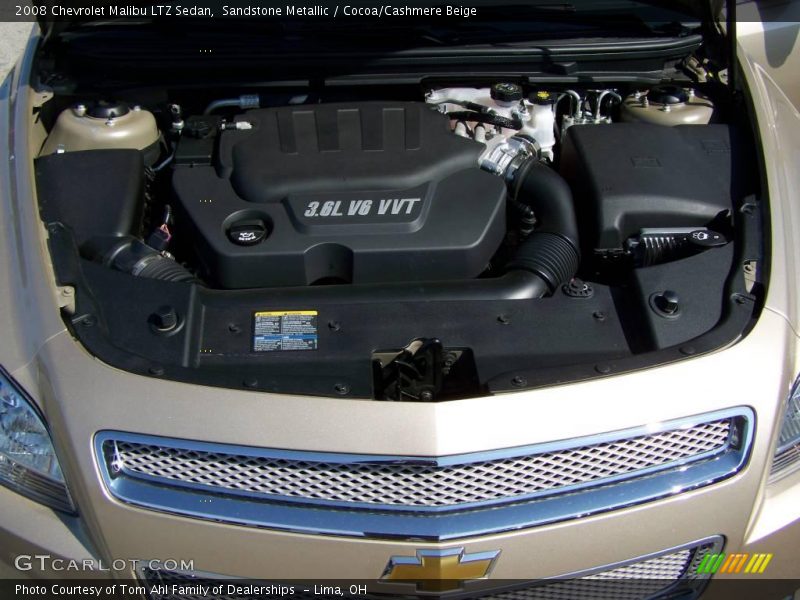 Sandstone Metallic / Cocoa/Cashmere Beige 2008 Chevrolet Malibu LTZ Sedan