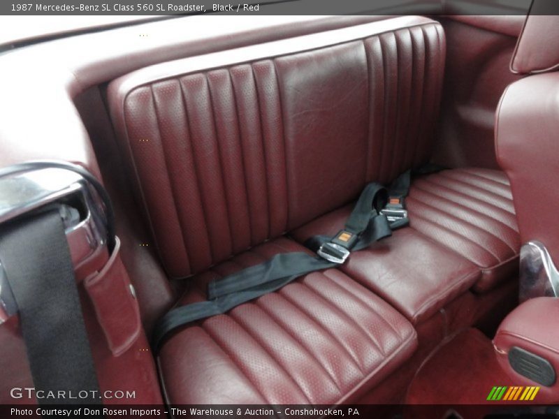 Rear Seat of 1987 SL Class 560 SL Roadster