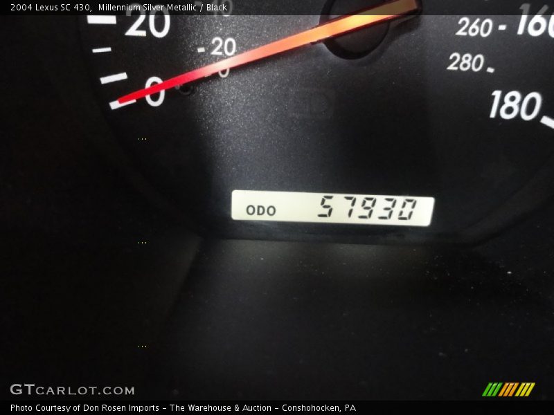 Millennium Silver Metallic / Black 2004 Lexus SC 430