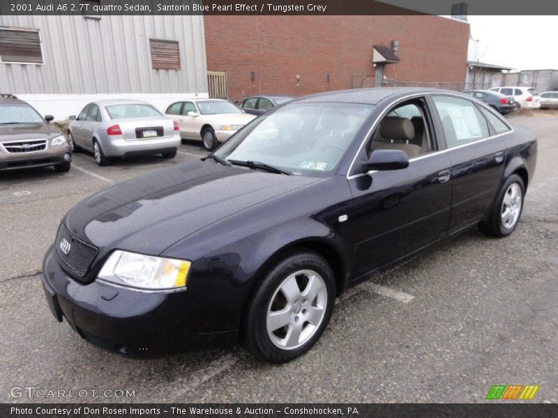 Santorin Blue Pearl Effect / Tungsten Grey 2001 Audi A6 2.7T quattro Sedan