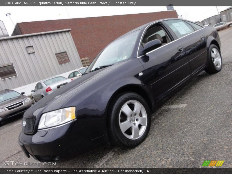 Santorin Blue Pearl Effect / Tungsten Grey 2001 Audi A6 2.7T quattro Sedan