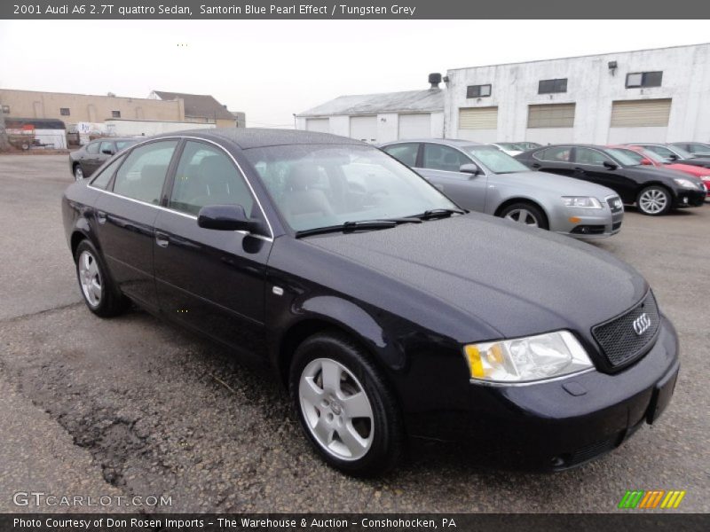 Santorin Blue Pearl Effect / Tungsten Grey 2001 Audi A6 2.7T quattro Sedan