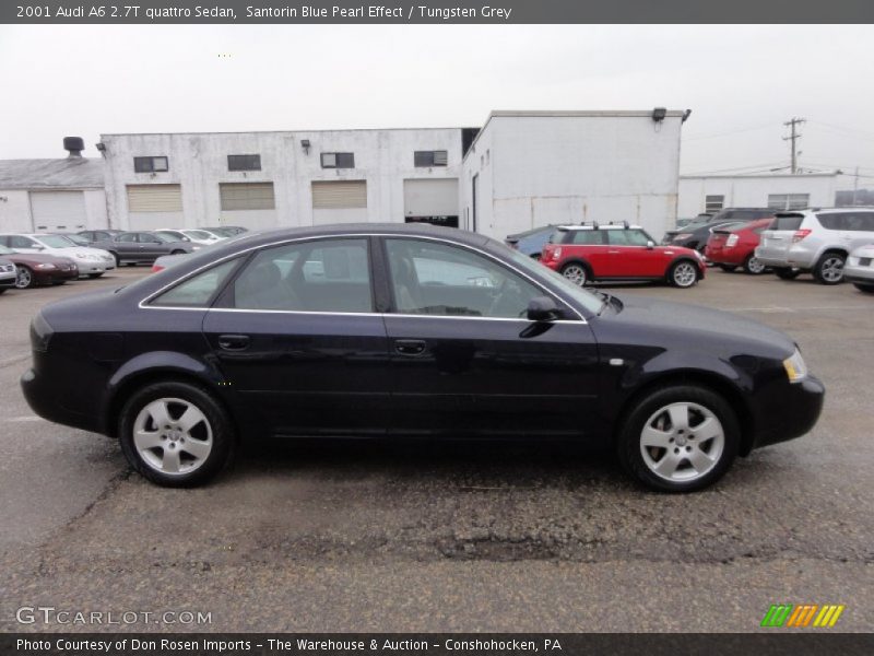 Santorin Blue Pearl Effect / Tungsten Grey 2001 Audi A6 2.7T quattro Sedan