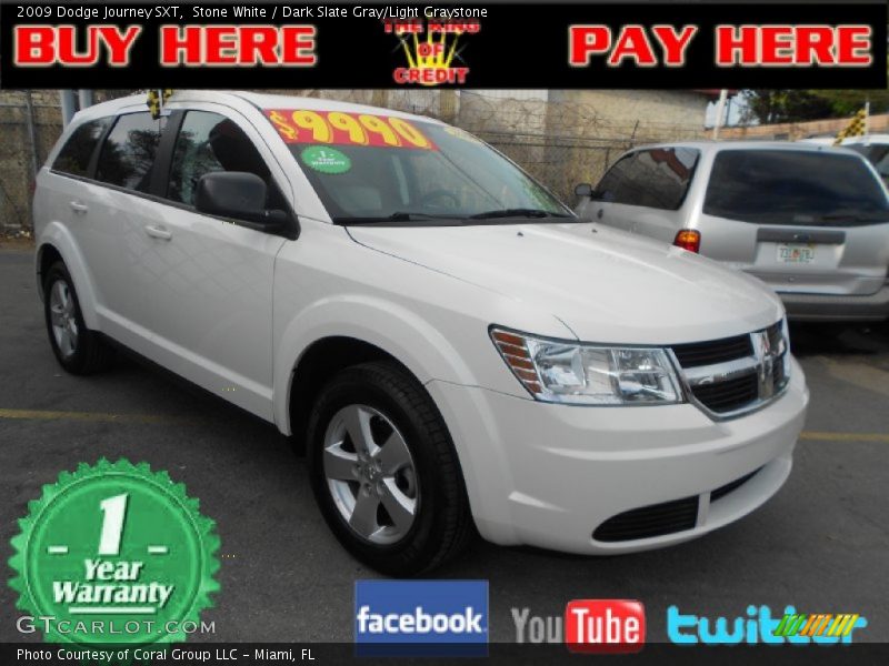 Stone White / Dark Slate Gray/Light Graystone 2009 Dodge Journey SXT