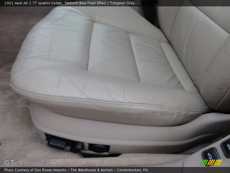 Santorin Blue Pearl Effect / Tungsten Grey 2001 Audi A6 2.7T quattro Sedan