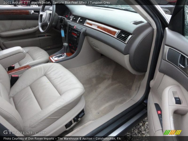 Santorin Blue Pearl Effect / Tungsten Grey 2001 Audi A6 2.7T quattro Sedan