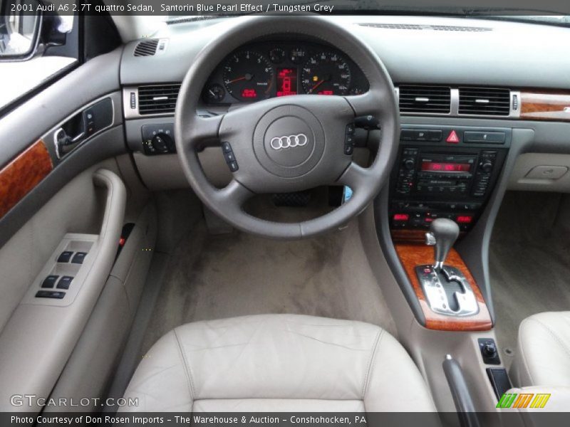 Santorin Blue Pearl Effect / Tungsten Grey 2001 Audi A6 2.7T quattro Sedan
