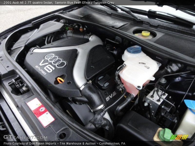 Santorin Blue Pearl Effect / Tungsten Grey 2001 Audi A6 2.7T quattro Sedan