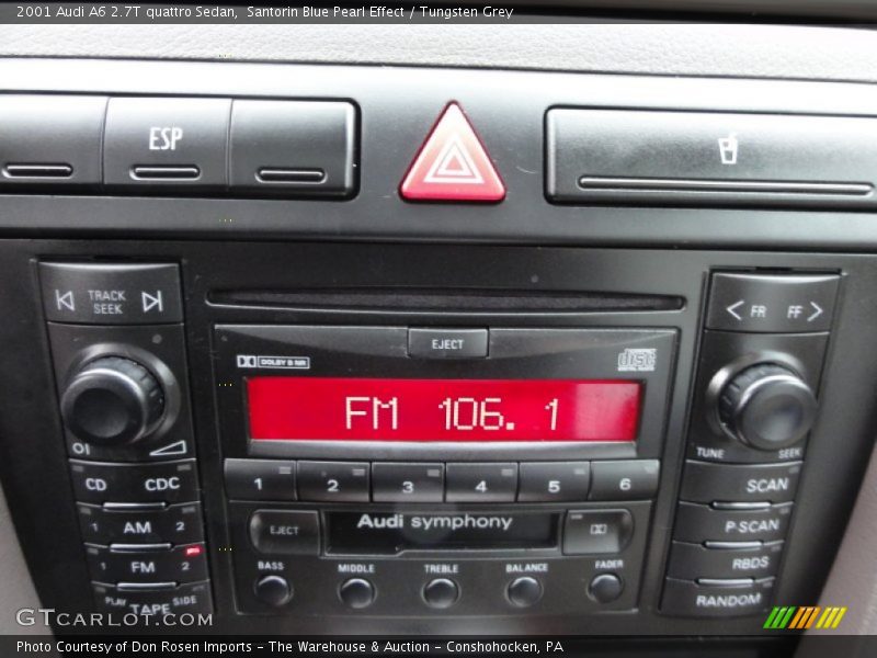 Santorin Blue Pearl Effect / Tungsten Grey 2001 Audi A6 2.7T quattro Sedan