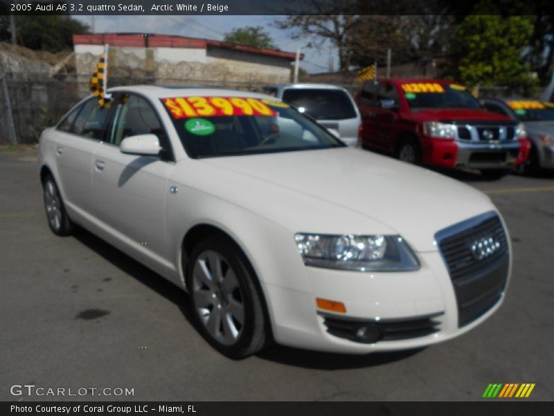 Arctic White / Beige 2005 Audi A6 3.2 quattro Sedan